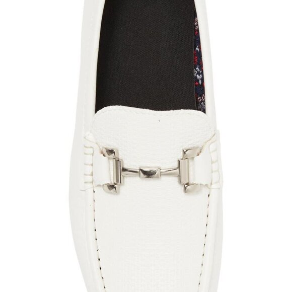 Bashwood Handmade White Smart Casual Leather Loafers For Men